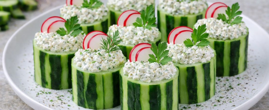 Cottage Cheese Stuffed Cucumbers (Ogórki faszerowane twarożkiem)