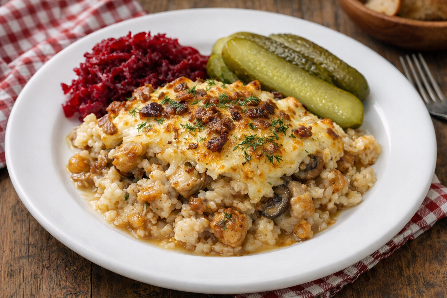 Polish Chicken Casserole (Zapiekanka gyros)