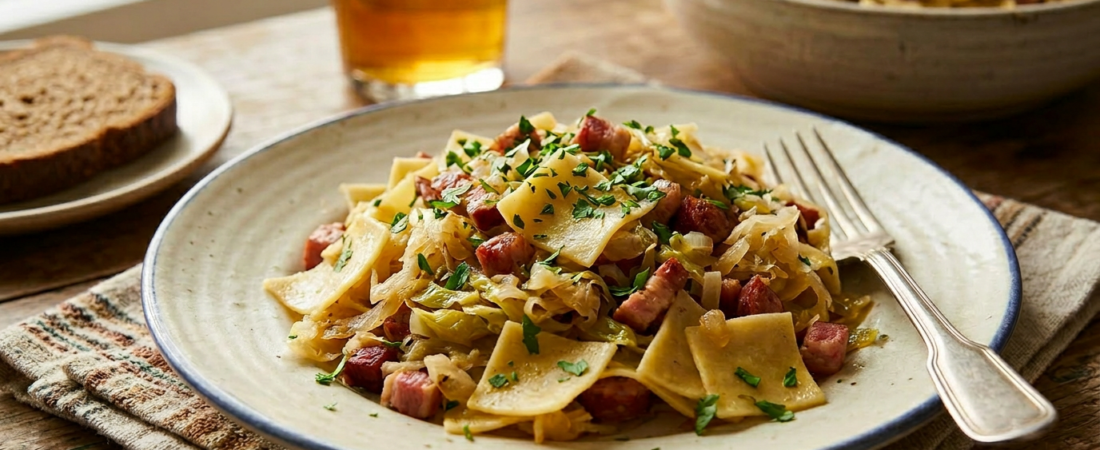 Polish Sauerkraut Pasta (Łazanki)