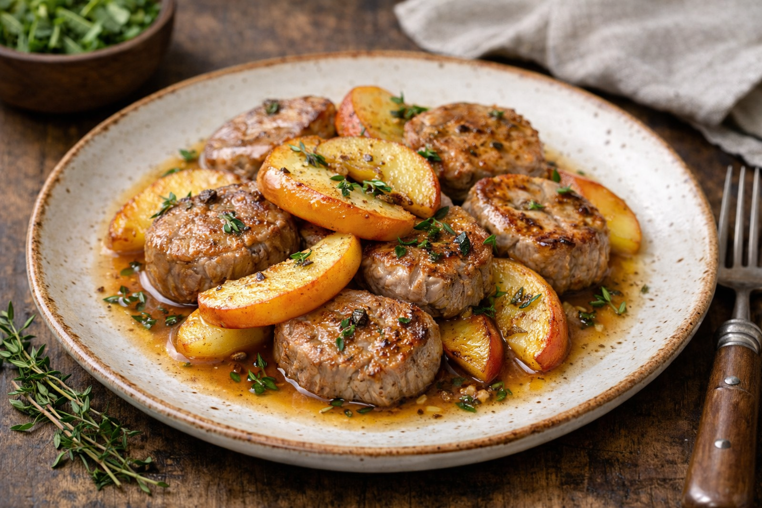 Pork Apple Tenderloins (Polędwiczki z jabłkami)