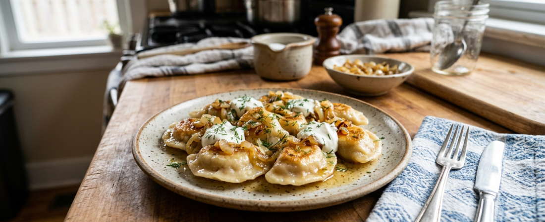 Cottage Cheese & Potato dumplings (Pierogi Ruskie)