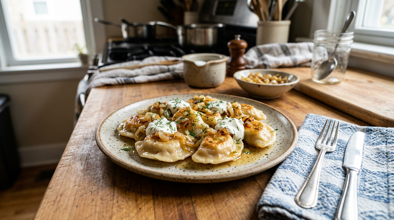 Cottage Cheese & Potato dumplings (Pierogi Ruskie)