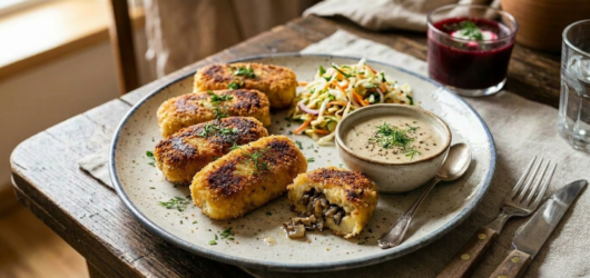 Polish Potato croquettes (Krokiety ziemniaczane)